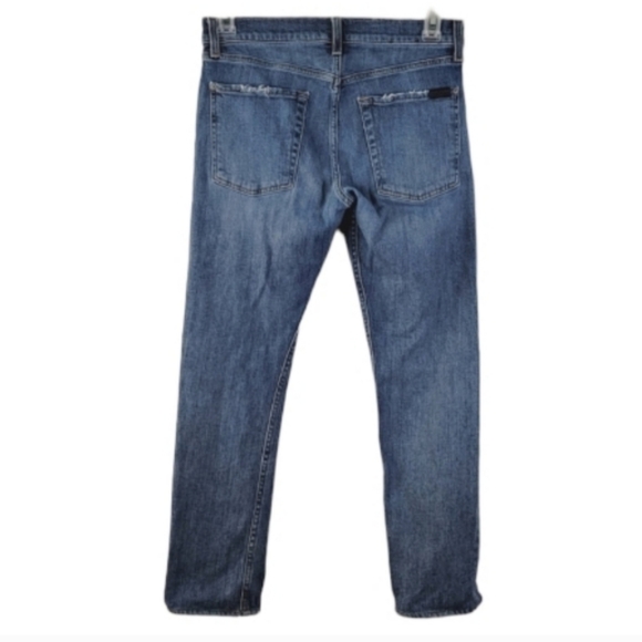 7 FOR ALL MANKIND Paxtyn Relaxed Straight Leg Blue Jeans Size 31 - Picture 4 of 7